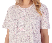 Load image into Gallery viewer, Slenderella Ditsy Floral Short Sleeve Jersey Nightie (3 Colours)