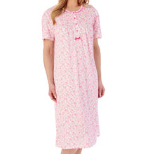 Load image into Gallery viewer, Slenderella Ditsy Floral Short Sleeve Jersey Nightie (3 Colours)