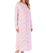 Load image into Gallery viewer, Slenderella Ladies Floral Button Through Jersey Nightdress (3 Colours)