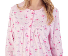 Load image into Gallery viewer, Slenderella Ladies Floral Button Through Jersey Nightdress (3 Colours)