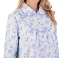 Load image into Gallery viewer, Slenderella Ladies Floral Flannel Peter Pan Collar Nightdress (3 Colours)