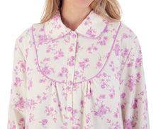 Load image into Gallery viewer, Slenderella Ladies Floral Flannel Peter Pan Collar Nightdress (3 Colours)