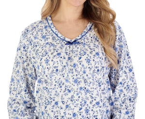 Slenderella Ditsy Floral Jersey Long Sleeve Nightie (3 Colours)