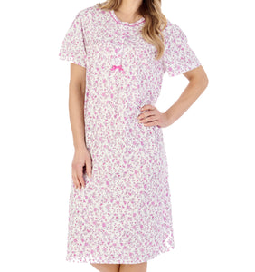 Slenderella Ditsy Floral Jersey Short Sleeve Nightie (3 Colours)