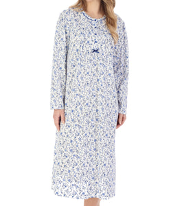 Slenderella Ditsy Floral Jersey Long Sleeve Nightie (3 Colours)