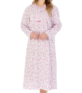 Slenderella Ditsy Floral Jersey Long Sleeve Nightie (3 Colours)