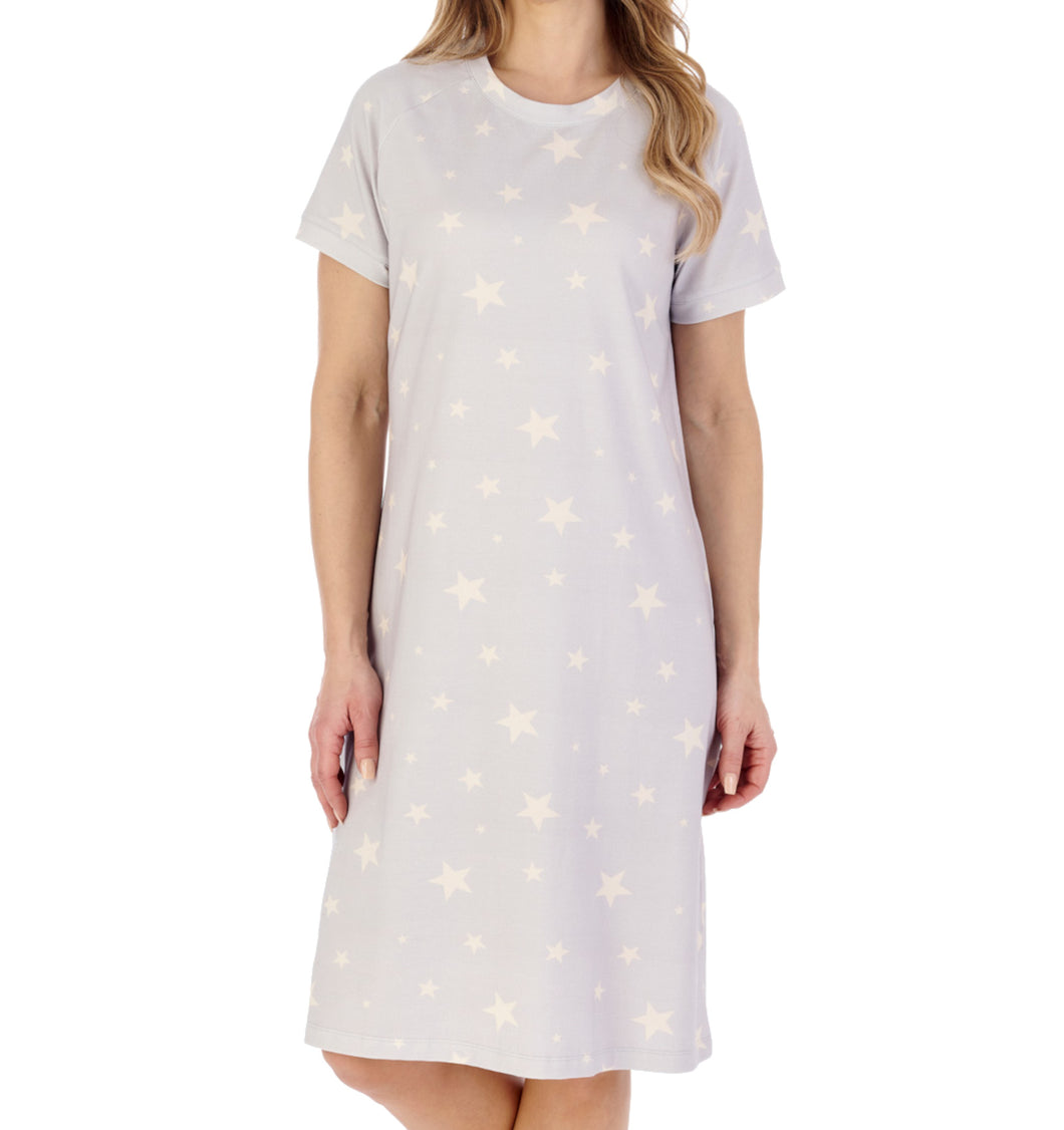 Slenderella Star Print Jersey Short Sleeve Nightie (2 Colours)
