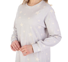 Load image into Gallery viewer, Slenderella Star Print Jersey Long Sleeve Nightie (2 Colours)