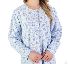 Load image into Gallery viewer, Slenderella Floral Flannel Cotton Long Sleeve Nightdress (3 Colours)