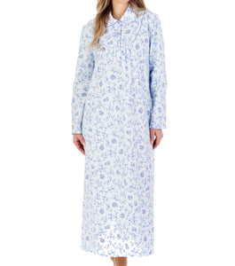 Slenderella Ladies Floral Flannel Ankle Length Nightdress (3 Colours)