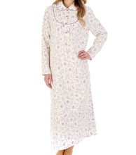Load image into Gallery viewer, Slenderella Ladies Floral Flannel Ankle Length Nightdress (3 Colours)