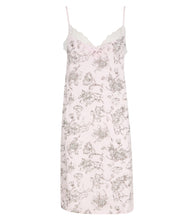 Load image into Gallery viewer, Slenderella Ladies Sketch Floral Print Jersey Chemise (Grey or Pink)