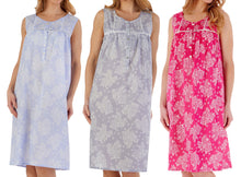 Load image into Gallery viewer, Slenderella Modern Floral Print Sleeveless Nightie (3 Colours)