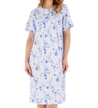 Load image into Gallery viewer, Slenderella Ladies Floral Knee Length Picot Trim Nightdress (3 Colours)