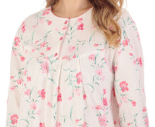 Load image into Gallery viewer, Slenderella Ladies Floral Long Sleeve Picot Trim Nightdress (3 Colours)