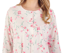 Load image into Gallery viewer, Slenderella Ladies Floral Long Sleeve Button Down Nightdress (3 Colours)