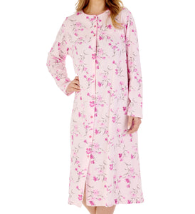 Slenderella Ladies Floral Long Sleeve Button Down Nightdress (3 Colours)