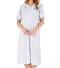 Load image into Gallery viewer, Slenderella Ladies Jacquard Jersey Floral Yoke Nightdress (2 Colours)