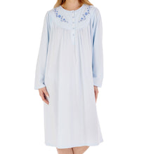 Load image into Gallery viewer, Slenderella Ladies Floral Embroidery Jacquard Jersey Nightdress (2 Colours)