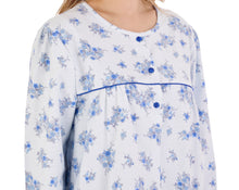 Load image into Gallery viewer, Slenderella Floral Long Sleeve Flannel Cotton Nightdress (3 Colours)