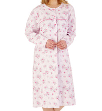 Load image into Gallery viewer, Slenderella Floral Long Sleeve Flannel Cotton Nightdress (3 Colours)