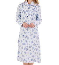 Load image into Gallery viewer, Slenderella Ladies Floral Flannel Nightdress with Collar (3 Colours)