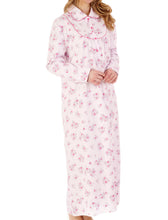 Load image into Gallery viewer, Slenderella Ladies Floral Flannel Ankle Length Nightdress (3 Colours)