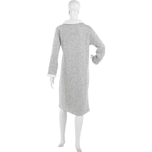 Slenderella Ladies Scottie Dog Fleece Nightdress (Charcoal or Light Grey)