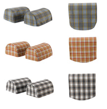 Load image into Gallery viewer, Poly Wool Checked Round Arm Caps or Chair Backs (Various Colours)