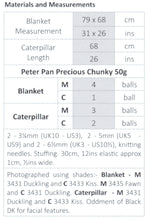Load image into Gallery viewer, Wendy Peter Pan Chunky Knitting Pattern - Blanket &amp; Caterpillar Toy (P1302)