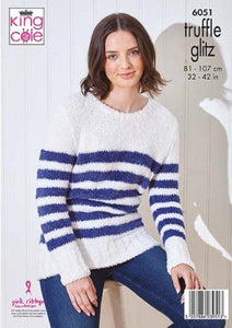 King Cole Knitting Pattern for Women’s Tunic Jumper & Cardigan 6051