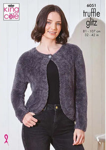 King Cole Knitting Pattern for Women’s Tunic Jumper & Cardigan 6051