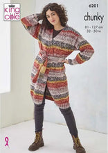 Load image into Gallery viewer, King Cole Knitting Pattern for Women’s Chunky Jacket &amp; Waistcoat 6201
