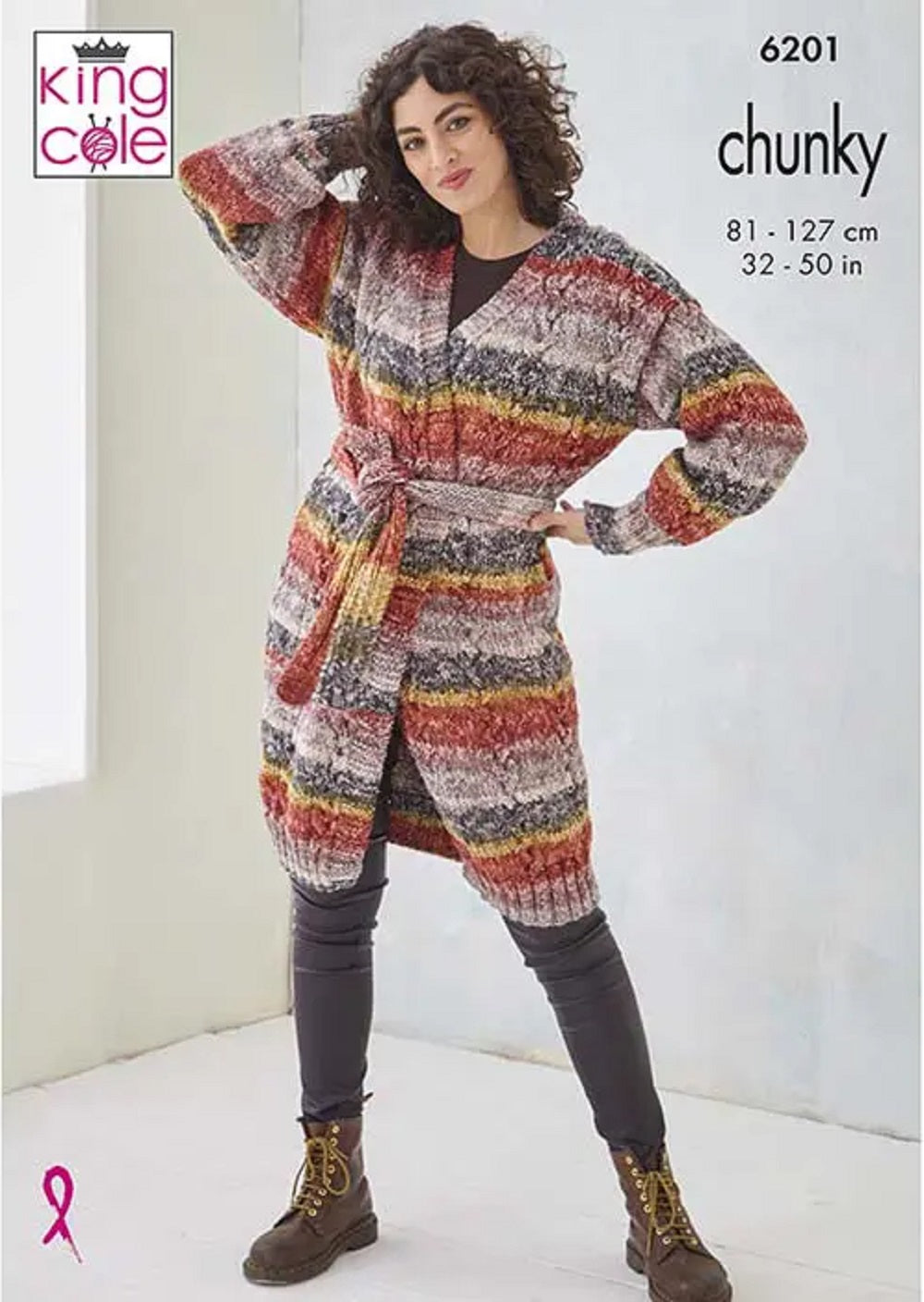 King Cole Knitting Pattern for Women’s Chunky Jacket & Waistcoat 6201