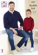 King Cole Adult & Kids Knitting Pattern Matching Sweaters & Cardigans (6265)