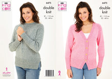 Load image into Gallery viewer, King Cole Double Knitting Pattern Ladies Cardigan &amp; Sweater (6475)