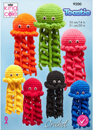 King Cole Crochet Pattern for Small & Large Jellyfish Toys (9200)