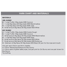 Load image into Gallery viewer, King Cole 9226 Truffle Knitting Pattern Boy &amp; Girl Bunny Rabbits
