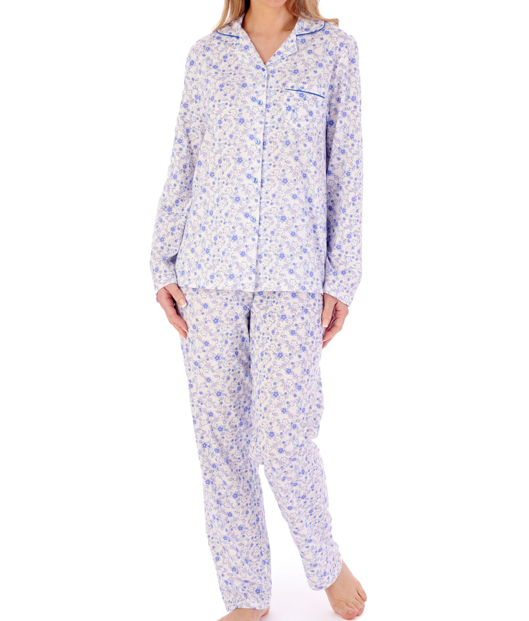 Slenderella Ladies Ditsy Floral Jersey Pyjamas (3 Colours)