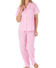 Load image into Gallery viewer, Slenderella Ladies Gingham &amp; Flower Cotton Pyjamas (2 Colours)