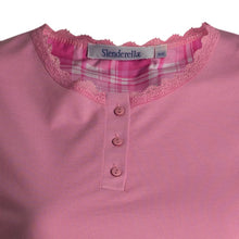 Load image into Gallery viewer, Slenderella Ladies Tartan Pyjamas - Jersey Top &amp; Checked Bottoms (Blue or Pink)
