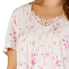 Load image into Gallery viewer, Slenderella Ladies Floral Jersey Pyjamas Set with Pintuck Detail (Blue or Pink)