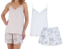 Load image into Gallery viewer, Slenderella Ladies Floral Jersey Pyjamas - Camisole &amp; Shorts