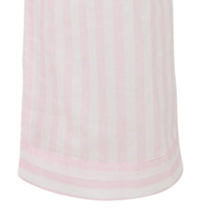 Slenderella Ladies Striped Button Up Top & Trouser Bottoms Pyjamas Set (Mint or Pink)