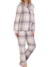 Load image into Gallery viewer, Slenderella Ladies Tailored Brushed Cotton Check Pyjamas (2 Colours)
