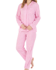 Slenderella Ladies Ditsy Floral Jersey Pyjamas Set (3 Colours)