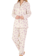 Load image into Gallery viewer, Slenderella Ladies Flannel Cotton Floral Tailored Pyjamas (3 Colours)