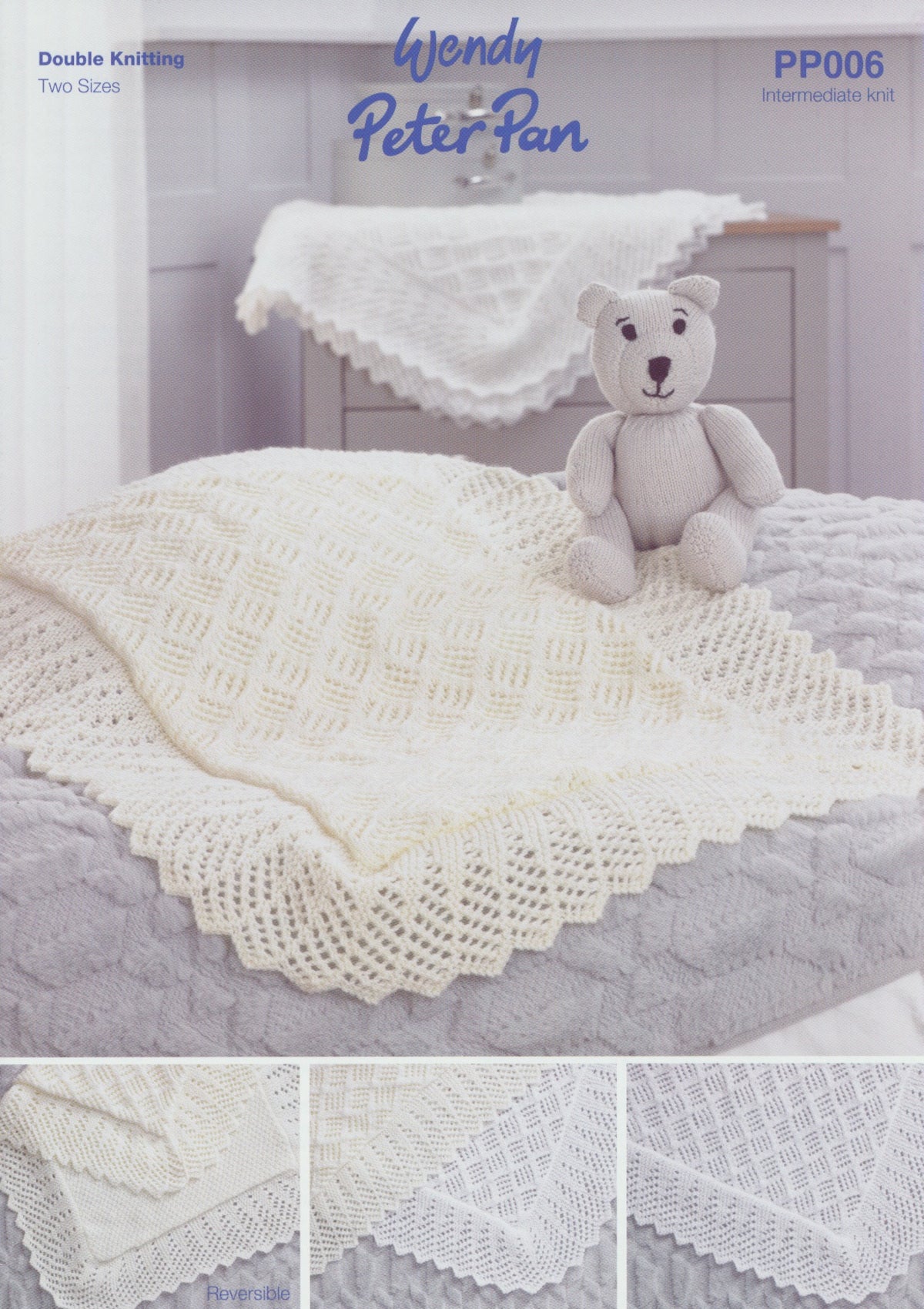 Wendy Peter Pan Baby Double Knitting Pattern Blankets Teddy