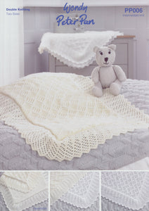 Pram Blanket Vintage Baby Blanket Knitting Patterns Wendy Peter