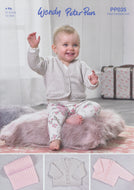 Wendy Peter Pan Baby 4ply Knitting Pattern - Cardigan & Blanket (PP035)